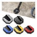 Aluminum Alloy Motorcycle Bike Kickstand Extender Foot Side Stand Extension Foot Pad Support Plate Motorbike Accessories.