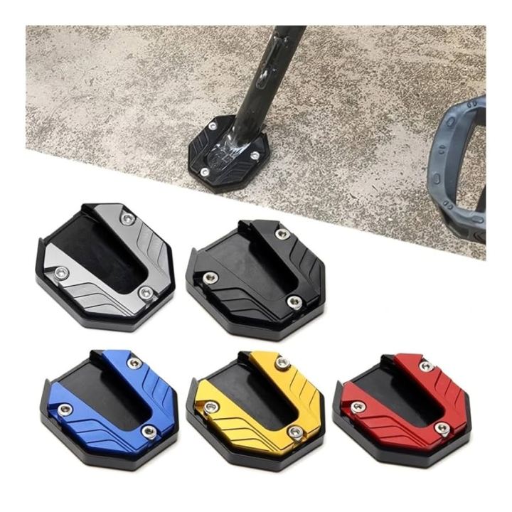 Aluminum Alloy Motorcycle Bike Kickstand Extender Foot Side Stand Extension Foot Pad Support Plate Motorbike Accessories