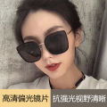 Korean version square frame women, round face for slimming and big face, fashionable outdoor internet celebrity, same style sunglasses.