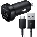 Samsung Car Charger 15W DUAL With Type C Cable. 