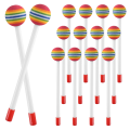 14 Pcs Lollipop Drum Mallet Sticks Round Rainbow Hammer Percussion Sticks Plastic Drumsticks for Kids Child Mallet. 