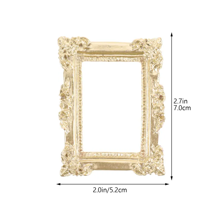 9%20Pcs%20Photo%20Frame%20Ornaments%20Holders%20Picture%20Frames%20Mini%20Houses%20Miniature%20Photograph%20Background%20Props%20Retro%20Resin%20Compact%20Wall%20-%20Image%202