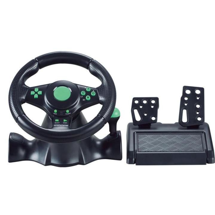 Gaming Vibration Racing Steering Wheel With Pedals Car Steering Wheel For  PS3,PS2, PC USB
