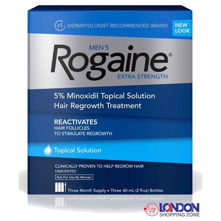 Men's ROGAINE 5 Percent Minoxidil Hair Regrowth Solution (Three Month) UK