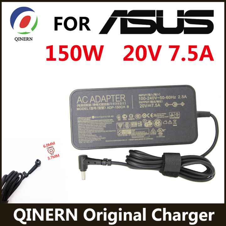 20V 7.5A 150W 6.0*3.7mm Charger AC Notebook laptop adapter For ASUS Rog FX95D VX60G TUF Gaming A15 FX506lu FX705G FX86FE T9750