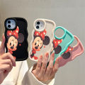Hontinga for Redmi Note 12 4G Back Cover Cartoon Mickey Pattern Luxury Phone Cover Soft Silicone Macaron Wave Mobile Case.