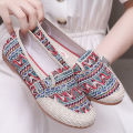 2024 Spring and Autumn Shoes, New Single Shoes, Canvas Shoes, Casual Women's Shoes, Comfortable Non-slip Fisherman's Shoes, One Foot Kick Cow Tendon Sole.