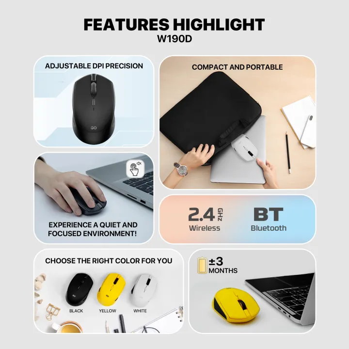 FANTECH%20GO%20190D%20DUAL%20MODE%20BLUETOOTH%20WIRELESS%20MOUSE%20-%20Image%204