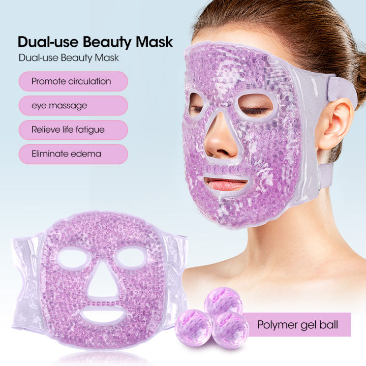 Dropshipping Ice Gel Eye Face Mask Ice Compres Therapy Sleep Mask for Headache Dark Circles Facial Treatment SPA Skin Care Tool