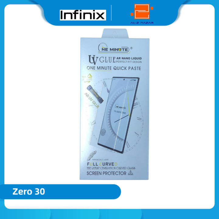 Yonpor One Minute series For Infinix Zero 30 - UV Glue Curved Tempered Glass Screen Protector With Easy Installation Kit
