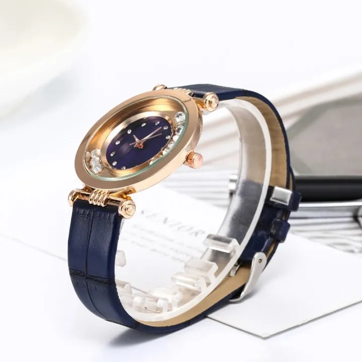 New%20Fashion%20Jewelry%205pcs%20Women's%20Quartz%20Watch%20Diamond-Encrusted%20Leather%20Strap%20Wristwatch%20Rhinestone%20Romantic%20Ladies%20and%20Girls%20Watches%20-%20Image%203