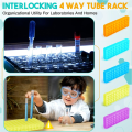 10Pcs Microcentrifuge Tube Rack Polypropylene Test Tube Holder Double.