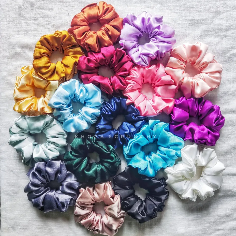 Pcs Mini Size Satin Silk Scrunchies Hair Accessories Hair Band