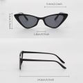 3 Pairs Per Set Small Cat Eye Sunglasses Women Cute Skinny Cat Eye Eyewear Retro Vintage Narrow Cateye Sunglasses Set.