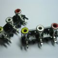 2Pcs Female Stereo Audio Video Socket 3 Positions AV RCA Socket Connector Panel Mount Adapter For Audio Video TV DVD Computer Speaker Cables.
