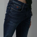 Slim-fit Stretchable Denim Jeans Pant For Men - Dark Blue. 