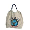 2024 Japanese cartoon cute embroidered nylon eco-friendly shopping bag foldable large capacity convenient crossbody shoulder bag.
