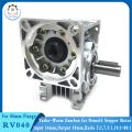 86mm RV040 Turbo Worm Gearbox Gear Speed Ratio 5:1 10:1 20:1 50:1-80:1,18mm Output for Nema34 Stepper Motor Reducer Worm RV40-10 to 1.