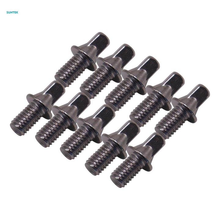10Pcs Drum Tension Rods Smooth Deep Thread Strong Metal Tight Screw Short Screws for Snare Drum, Bass Drum Percussion Instrument DIY Replaces