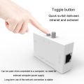 Mini 2 Port RJ45 Network Switch Ethernet Dual 2 Way Port Manual Sharing Switcher RJ45 Network Box Hub Adapter Splitter Conterver.