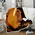 2pac Tupac Fleece Blanket Plush 3d Printed for s Sofa Sherpa Fleece Bedspread Wrap Throw Blanket style-6. 