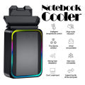 Laptop Air Extracting Vacuum Cooling RGB Fan Touch Speed Control Constant Temperature for Notebook Computer. 