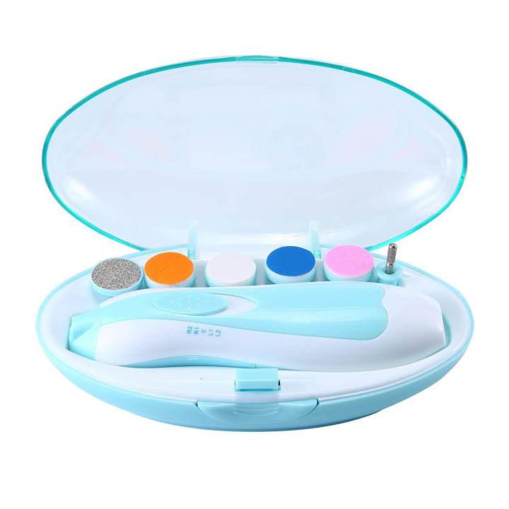 Baby Nail Trimmer Cute Safe Baby Nail Clipper for Newborn Fingernails Care Trim/Polish and Toddler Toes with LED Light--Battery Operated
