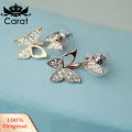 Women Full Rhinestone Butterfly Dangle Ear Jket Piercing Earrings Jewelry Gift. 