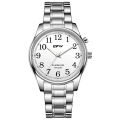 Light Up Watch Dial Full Luminous Face 40mm Easy Reader Steel Strap 3ATM.