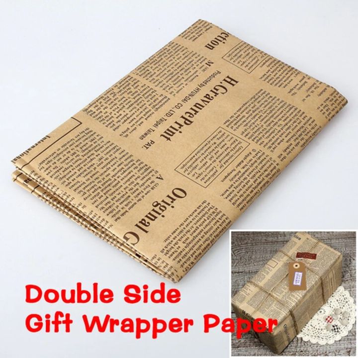 1pcs%20Vintage%20Newspaper%20Gift%20Wrapping%20Paper%20Artware%20Package%20Paper%20DIY%20Book%20Cover%20Kraft%20Paper%20Wrap%20Packing%20Accessories%2052x75cm%20-%20Image%202