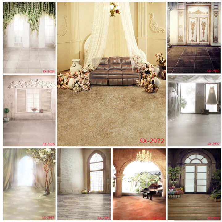 ZHISUXI Vinyl Photography Backdrops Prop Flower Wood Floor Castle Wedding Theme Photo Studio Background 2157 YXFL-53
