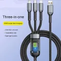 3 In 1 100W USB Type C Fast Charging Cable For iPhone Xiaomi Poco Huawei Samsung Micro USB Type C Multi Port Charging Wire.