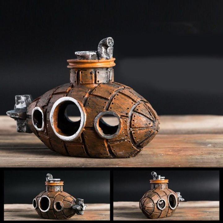 Retro%20Old%20Submarines%20Wreck%20Ornament%20Fish%20Shrimp%20Shelter%20Cave%20Hideout%20Artificial%20Resin%20Ornament%20for%20Aquarium%20Fish%20Tank%20Decoration%20-%20Image%206