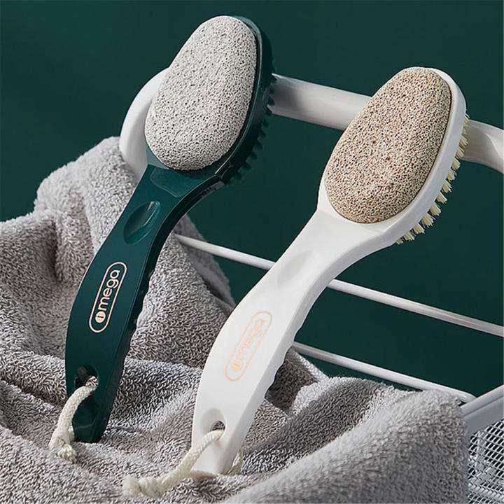 PS+nylon Pumice Stone Gentle Foot Brush Foot Scrubber for At-home Spa Professional Salon Personal Hygiene Foot Care Routine For