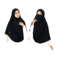 Instant Ready Hijab With Half Nose Niqab for Muslim Women - Hijab Collection.