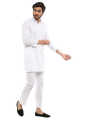 Stylish White Color Narrow Pant Pajama  For Men. 