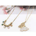 TTM Xuping Mens Punk 14K Gold Jewelry Zircon Crystal Stainless Steel women necklace with fast shipping.