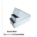 3 pieces set of Bread Mold Cake pan - Silver. 
