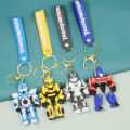 Cross-border car robot keychain Optimus Prime Bumblebee doll pendant cartoon Transformers doll pendant. 