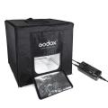 Godox LSD40 40*40*40cm LED Mini Photography Studio Shooting Tent Softbox with 2pcs LED Light Board 5800K CRI 96+ Power 40W for Macro and Product Photography.