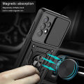 For Samsung Galaxy A13 4G Armor Ring Phone Case Cover for Galaxy A13 4G Magnetic Car Holder Shockproof Camera Protection Back Cover. 