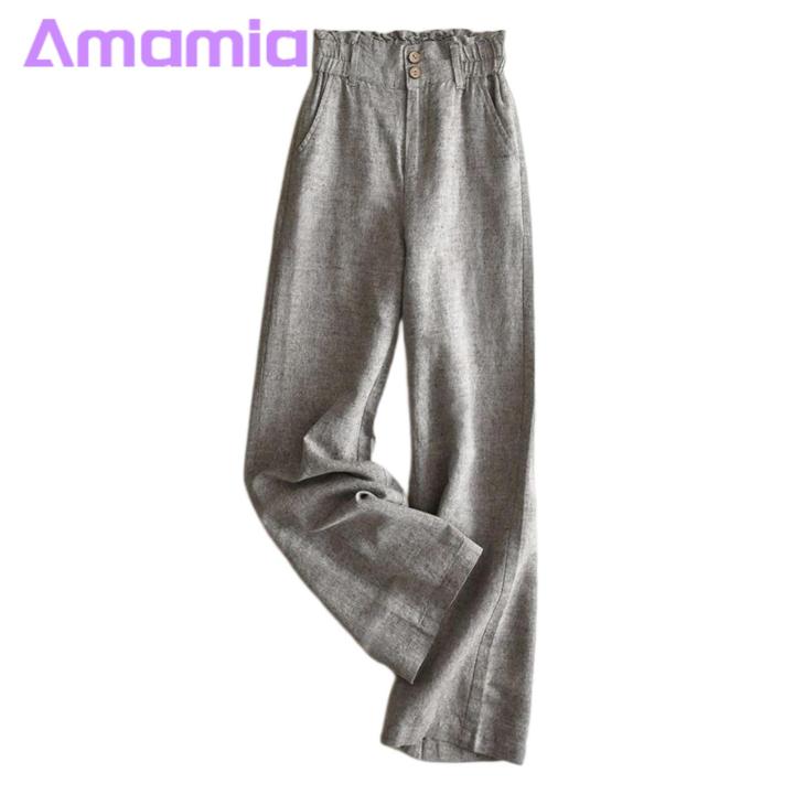 Amamia%20Loose%20Trousers%20Pockets%20Office%20Lady%20Straight%20Wide%20Leg%20Trousers%20-%20Image%209