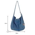 Denim Crossbody Bags for Women Japanese Style Unisex Casual Pocket Books School Bag for Students Shoulder Bags Large Jeans Bag. 