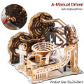 3D Wooden Puzzle Marble Run Set DIY Assemble Mechanical Model Building Kits STEAM Educational Toys for Adult Kids Birthday Gifts Superman. 