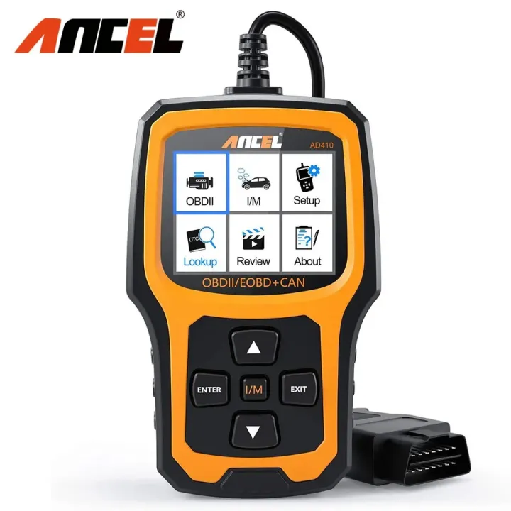 Ancel AD410 OBD2 Scanner Automotive Car Diagnostic Tool ODB2 Code Reader Erase Error Codes Multi Languages Engine OBD 2 Scanner