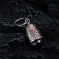 Fashion Red Cross Guardian Angel Wings Bell Motorcycle Bell Keychain Men||||'s Biker Exorcist Amulet Lucky Jewelry Accessory.