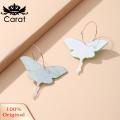 Carat Pendant Earrings Big Round Circle Charm Butterfly Hoop Earrings Fashion Accessories. 