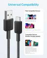 Anker 322 PowerLine USB-A to USB-C Braided Nylon Cable 3ft/0.9m USB 2.0 Fast Charging for USB-C Phones, Tablets and more (A81H5). 