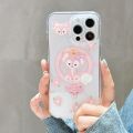 Magnetic Cartoon for Apple 14 Phone case 13promax Transparent Cartoon 12 Soft Silicone iPhone15 Creative. 