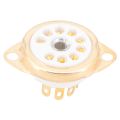 NXFDSIOZ 20PCS Ceramic B9A Gold-Plated 9Pin Vacuum Tube Socket Panel Chassis Mount for ECC81 ECC82 ECC83 EL84 6922 Vacuum Tube.